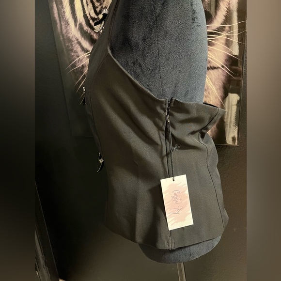 🖤🖤Rhinestone Bow Halter Top🖤SZ L NWT - Picture 12 of 16